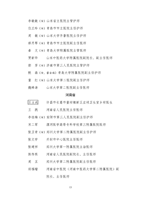 全國衛生健康系統新冠肺炎疫情防控工作先進個人名單_頁面_13